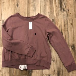 Abercrombie crewneck sweater w/ back lace detail